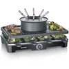 Image de Combiné Raclette-Fondue - Severin - Rg2347 - 8 Pers - Caquelon Avec 8 Fourchettes Et 8 Spatules - Noir
