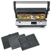 Image de SEVERIN SEVINI FLEX Multi-gril viande 3 en 1, Gril électrique multifonction pour légumes, steaks et paninis, Appareil à gaufres, Gril viande avec plaques antiadhésives, 2 000 W, Inox/Noir, KG 2380 en occasion ou reconditionné