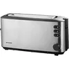 Image de SEVERIN Grille-pain automatique 1 000 W, Toaster compact 1 fente jusqu'à 2 tranches, Grille-pain électrique avec réglage du degré de brunissage & fonction décongélation, inox/noir, AT 2515 en occasion ou reconditionné