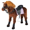 Image de cheval d'obstacle avec son 80 x 30 x 70 cm peluche marron