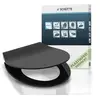 Image de Abattant WC extra fin en duroplast SLIM avec frein de chute Noir