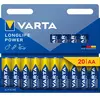 Image de Varta Piles Alcalines Aa Longlife Power Lr6 20 Unités One Size