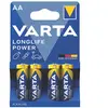 Image de Lot de 4 piles AA puissantes et longue durée Varta