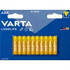 Image de VARTA Piles AAA, lot de 10, Longlife, Alcalines, 1,5V, adaptées aux télécommandes, réveils, radios, horloges murales, Made in Germany en occasion ou reconditionné
