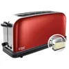 Image de Russell Hobbs Grille Pain [Fente extra large et longue 2 Toasts/ 1 Tranche baguette] Colour+ Rouge (6 Niveaux de Brunissage rapide, Surélévation, Décongèle & Réchauffe, 1000W) Toaster 21391-56 en occasion ou reconditionné