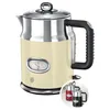 Image de Russell Hobbs Bouilloire Electrique (Design Vintage Premium) Retro Crème (1,7L, 2400W, Ebullition Rapide, Jauge Température Rétro,Marqueurs 1-2-3 tasses,Ecoulement,Couvercle Amovible) 21672-70 en occasion ou reconditionné