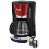 Image de Russell Hobbs Cafetière filtre [Programmable, Technologie WhirlTech pour extraction & arôme optimaux] Rouge (10 tasses, verseuse en verre 1,25L, Maintien au chaud, 1100W) Machine à café 24031-56 en occasion ou reconditionné