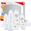 Image de NUK ensemble de biberons First Choice+ Perfect Start, goupillon et tétine Genius | 0-6 mois | tétines en silicone | contrôle de la température | transparent [garçon/fille] | 10 unités en occasion ou reconditionné