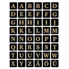 Image de 2 planches stickers Lettres Dorées en relief Herma