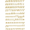 Image de 2 Planches Stickers Lettres Dorées Italiques Herma 8mm