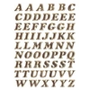 Image de 1 Planche de stickers lettres majuscules en italiques dorés 8mm