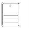 Image de Merchandise tag - Blanc - 48 x 65 mm 1000 étiquette(s) étiquettes pour badges