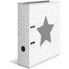 Image de Classeur à levier 'Stars', pointillés en blanc, A4