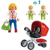 Image de Maman et poussette jumelle Playmobil City Life Multicolore 6x6x14 cm 626946