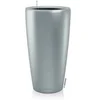Image de Pot de fleur Rondo Premium 40 - LEC - Kit complet - Argent métallisé - Hauteur 75 cm - Matieres polypropylene