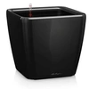 Image de Pot de fleur - LEC - Quadro Premium LS 50 - noir brillant - avec réserve d'eau - 50 x 50 x 46,5 cm