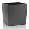 Image de Pot de fleur Cube Premium 40 - kit complet, anthracite métallisé