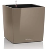 Image de Pot De Fleur Cube Premium 50 - Kit Complet, Taupe Brillant