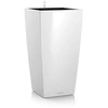 Image de Pot De Fleur - Lec - Cubico Premium 50 - Blanc Brillant - Avec Réserve D'Eau - 59L