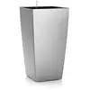 Image de Lechuza   Pot de Fleurs d'Interieur   Premium Cubico   Réserve d'Eau Intégrée   Coloris Argent   30 x 30 x 56 cm en occasion ou reconditionné