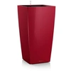 Image de Pot de fleur - LEC - Cubico Premium 40 - Rouge - Avec réserve d'eau - Kit complet