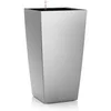 Image de Pot de fleur Cubico Premium 40 - kit complet, argent métallisé