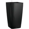 Image de Pot de fleur Cubico Premium 40 - kit complet, noir brillant
