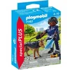 Image de Figurine de policier et chien de recherche Playmobil Bleu 12x3,8x9,3 cm A2301761