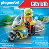 Image de Jeux d'imagination urgentiste avec moto Playmobil Bleu 14,2x6,6x14,2 cm A2301769