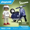 Image de Jeux de simulation Playmobil Vespa Bleu 14,2x4,1x14,2 cm A2404114
