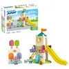 Image de Playmobil 71703 Junior : Aire de Jeux avec Toboggan géant - Comprenant Un Stand de Glace, Un Toboggan et Une Grande Roue - Jouet fabriqué à partir de matière d'origine végétale - Dès 12 Mois en occasion ou reconditionné