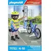 Image de Jeux de simulation policier cycliste et borne Playmobil Bleu 9,3x14,2x4,5 cm A2501377