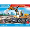 Image de Jeux de voiture pelleteuse mecanique et ouvrier Playmobil Orange 28,4x15,5x38,5 cm A2501902