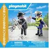 Image de Jeux de construction duo policier et bandit + accs Playmobil Bleu 12x12x3,8 cm A2501403