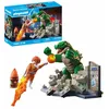 Image de Playmobil | Heroes | Tour des héros Showdown avec Le lézard géant | Jouet à partir de 4 Ans | Cadeau pour Enfants | avec lézard géant Mobile et Mur franchissable | 71831 en occasion ou reconditionné