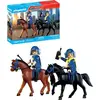 Image de 2 Policiers Cavaliers Avec Leurs Chevaux-71877