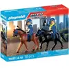Image de Jeu de simulation 2 Policiers cavaliers avec chevaux Playmobil Marron TU A2601794