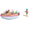 Image de Playmobil, Barbie, Bateau d’Aventure, Bateau Rapide avec Barbie et Ken, Action de Wakeboard et de Snorkeling pour Enfants, Jouet Aquatique, pour Enfants à partir de 4 Ans, 72122 en occasion ou reconditionné