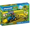 Image de Petit tracteur avec andaineur à foin