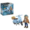 Image de Playmobil | Voitures | 80 Ans de Vespa : Style Iconique | Vespa Anniversaire Bleu Clair avec Figurine Tendance, Panier et Planche d’Autocollants | pour Les Enfants à partir de 5 Ans | 72284 en occasion ou reconditionné