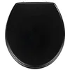 Image de WENKO Abattant WC Noir Prima, abattant WC avec Fixation INOX, MDF, 37 x 41 cm, Noir Mat en occasion ou reconditionné