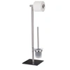 Image de Ensemble wc sur pied en acier inox lima - mat/noir