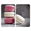 Image de Planches à découper en verre - Lot de 2 couvre plaques universels - Macarons
