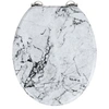 Image de - Abattant WC en MDF design marbre Onyx - Blanc - Onyx