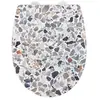 Image de - Abattant WC thermoplast design Terrazzo - Gris - Terrazzo