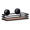 Image de - Support mural Static-Loc collection Alba pour salle de bain - Noir et bois - Alba