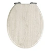 Image de - Abattant WC en MDF design bois chêne - Gris - Chêne