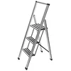 Image de WENKO Escabeau 3 marches, escabeau Pliable Aluminium Design, 44 x 127 x 5.5 cm, Couleur Argent en occasion ou reconditionné