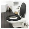 Image de Abattant WC à Fermeture en Douceur Lunette Blackwash MDF Noir 252030746 418328