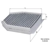 Image de Filtre, Air De L'Habitacle Lak 278/S Mahle Mahle Lak278/S Mercedes-Benz;Puch